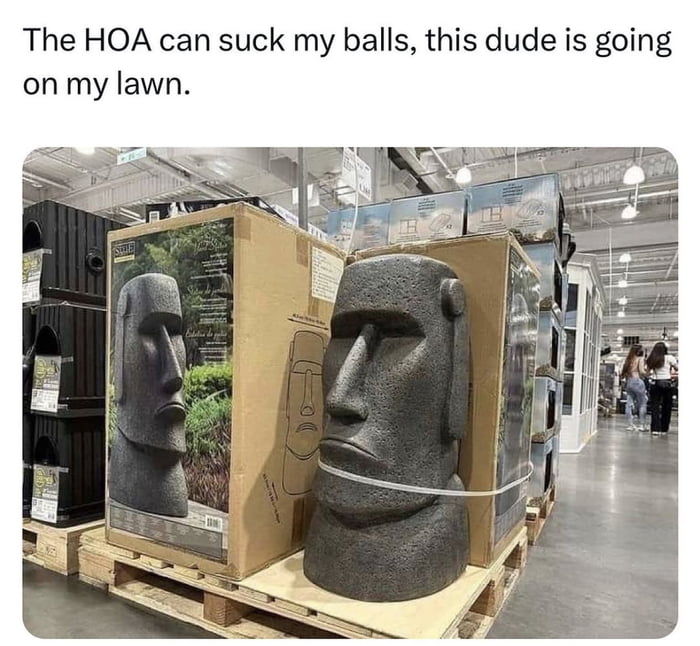 The HOA can suck my balls this dude is going on my lawn