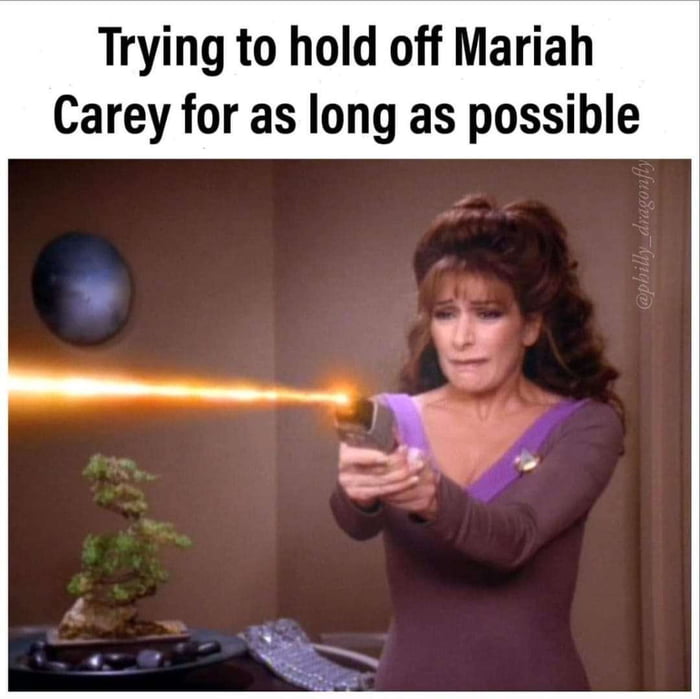 Trying to hold off Mariah Carey for as long as possible