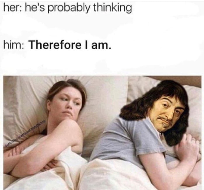 her hes probably thinking him Therefore am