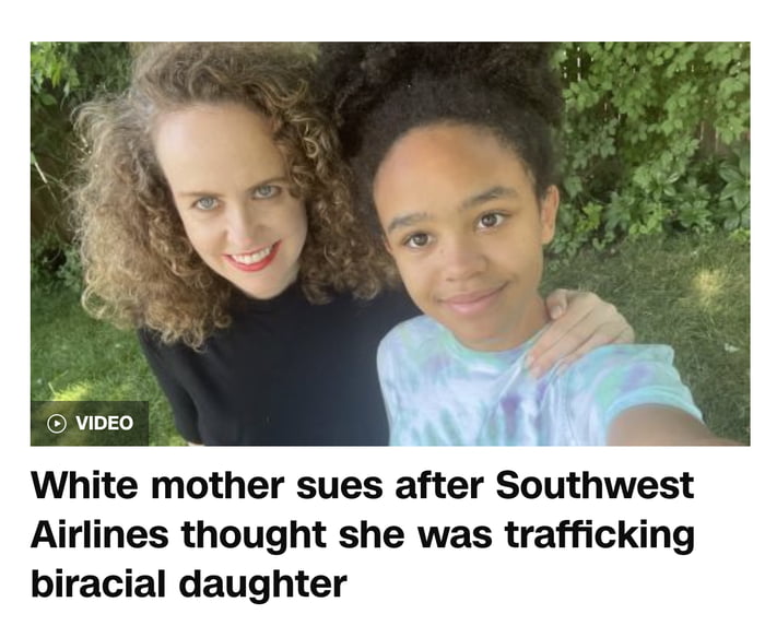 White mother sues after Southwest Airlines thought she was trafficking biracial daughter
