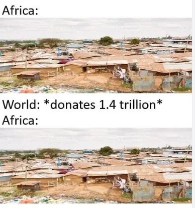 sgr e U 14 trillion World donates Africa