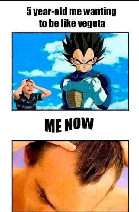 9 year old me wanting to be like vegeta