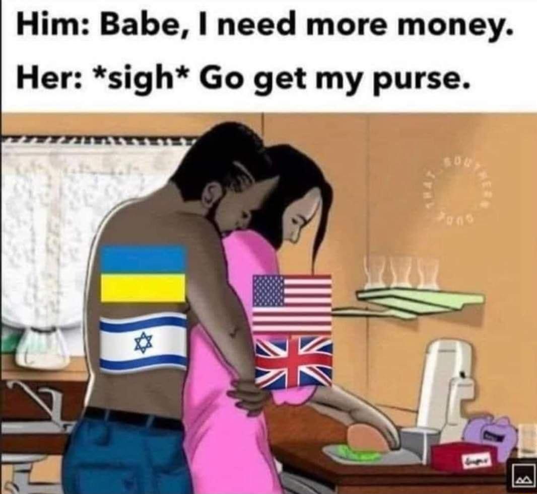 Him Babe need more money Her sigh Go get my purse