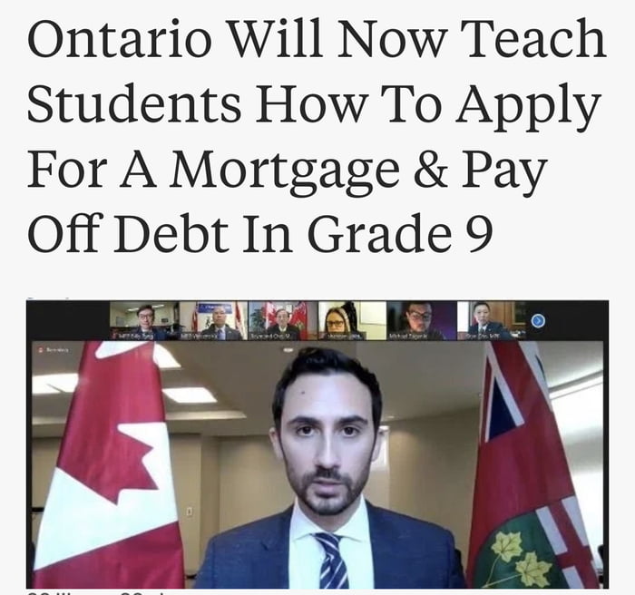 Ontario Will Now Teach Students How To Apply For A Mortgage Pay Off Debt In Grade 9 SRR IRE o