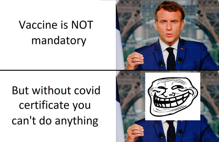 Vaccine is NOT mandatory But without covid certificate you cant do anything