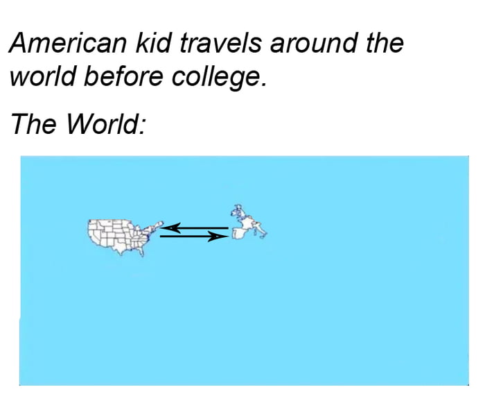 American kid travels around the world before college The World