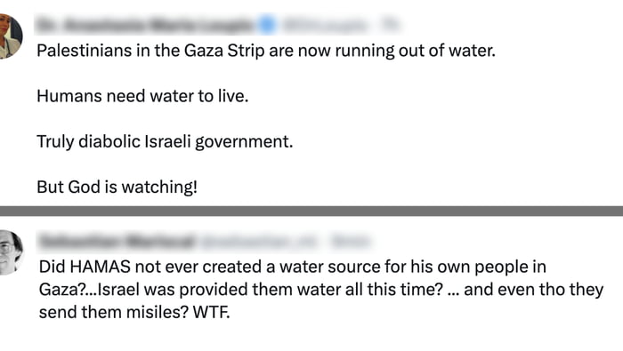 r Palestinians in the Gaza Strip are now running out of water Humans need water to live Truly diabolic Israeli government But God s watching Did HAMAS not ever created a water source for his own people in GazatIsrael was provided them water allthis time and even tho they send them misiles WTF
