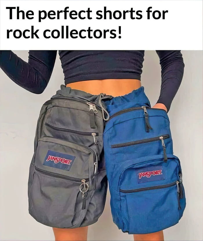 The perfect shorts for rock collectors