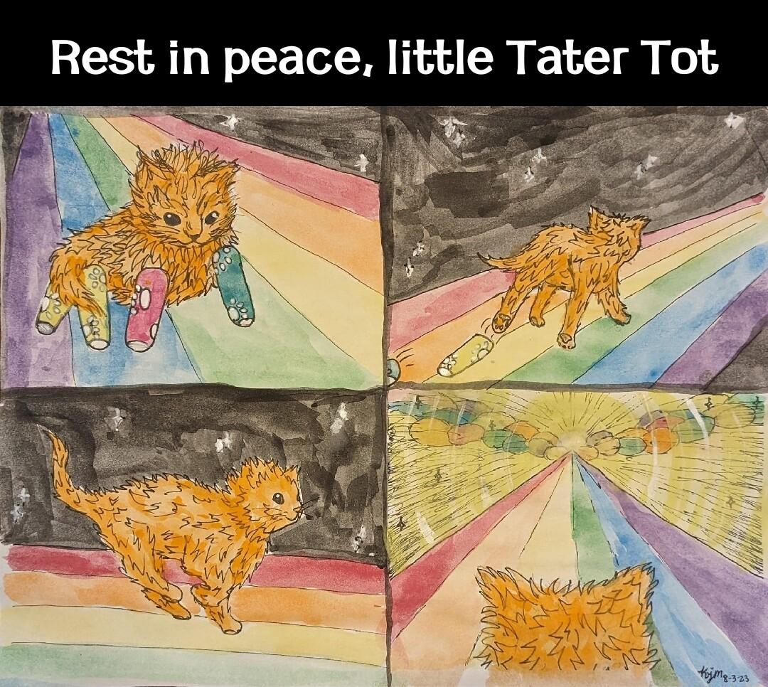 Rest in peace little Tater Tot b