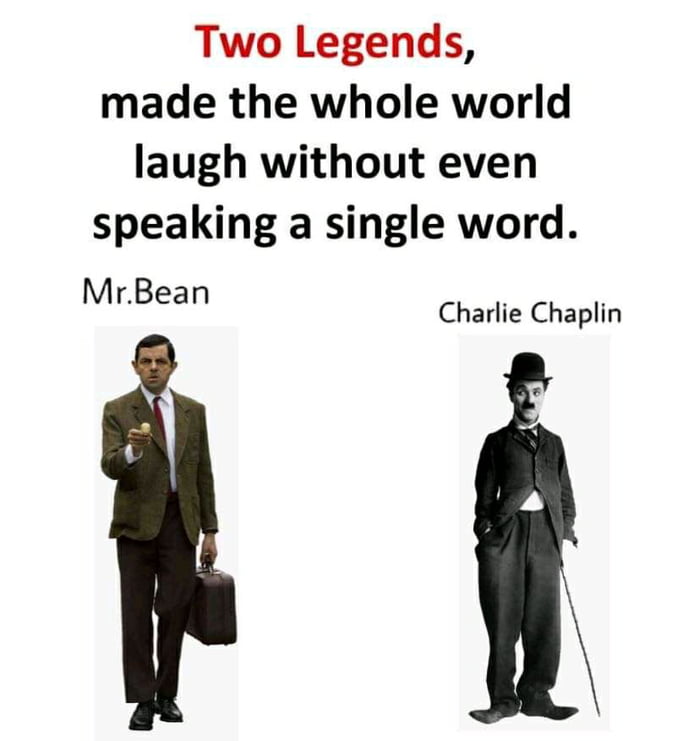 Two Legends made the whole world laugh without even speaking a single word hiriean Charlie Chaplin