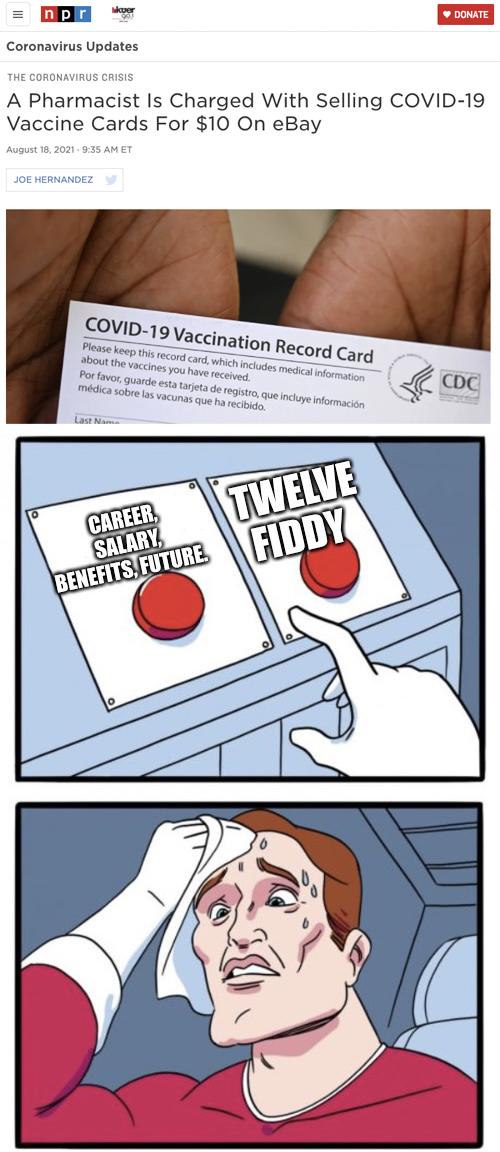 Ba EE Coronavirus Updates THE CORONAVIRUS CRISIS A Pharmacist Is Charged With Selling COVID 19 Vaccine Cards For 10 On eBay