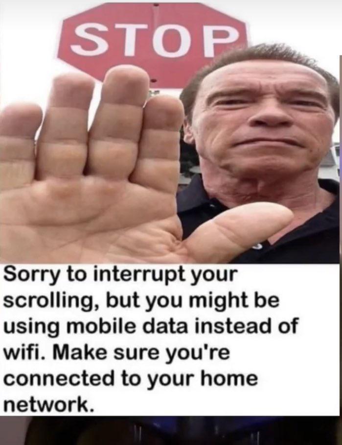 Sorry to interrupt your scrolling but you might be using mobile data instead of wifi Make sure youre connected to your home network
