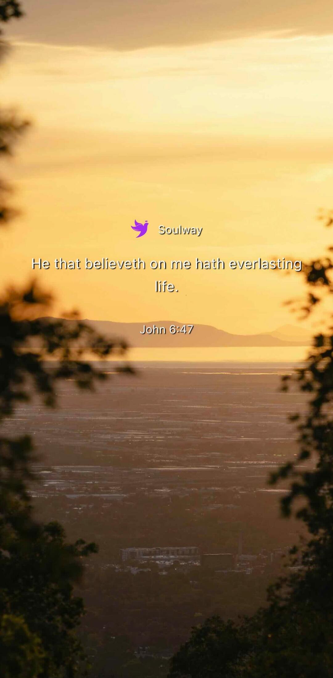 Soulway He that believeth on me hath everlasting life. John 6:47