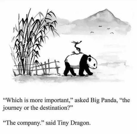 Which is more important asked Big Panda the journey or the destination The company said Tiny Dragon