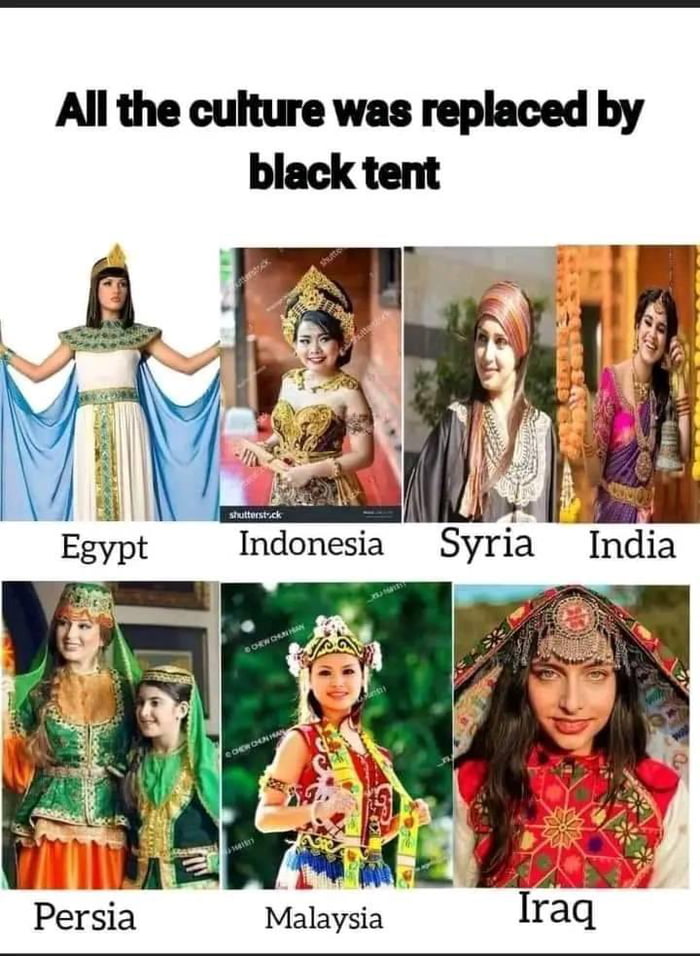 All the culture was replaced by black tent Persia Malaysia