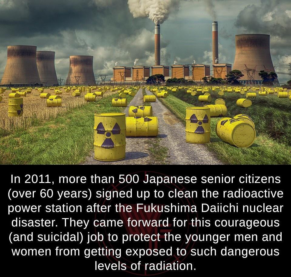 W20 W o o i oY ST O BN ETo Vg SISTSRSYTo o ol ATg S CYCIRORYCEES B e alle MU o R e Rel T R s CR Vo T EoYed V power station after the Fukushima Daiichi nuclear disaster They came forward for this courageous and suicidal job to protect the younger men and women from getting exposed to such dangerous levels of radiation