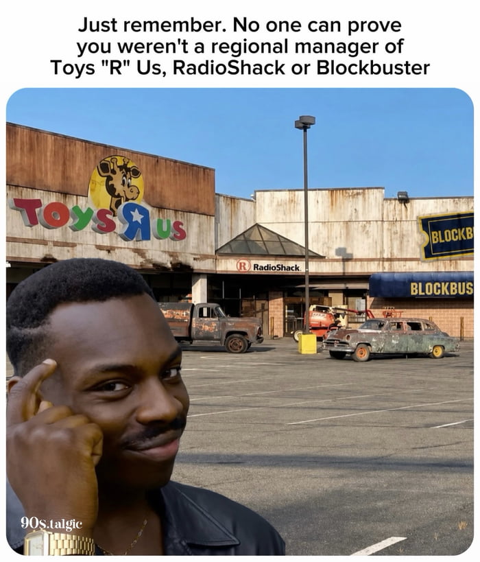 Just remember. No one can prove you weren't a regional manager of Toys 