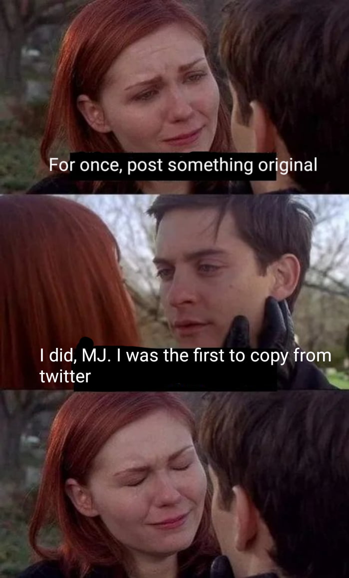 For once post something original 1 did MJ was the first to 1 twitter 4 v