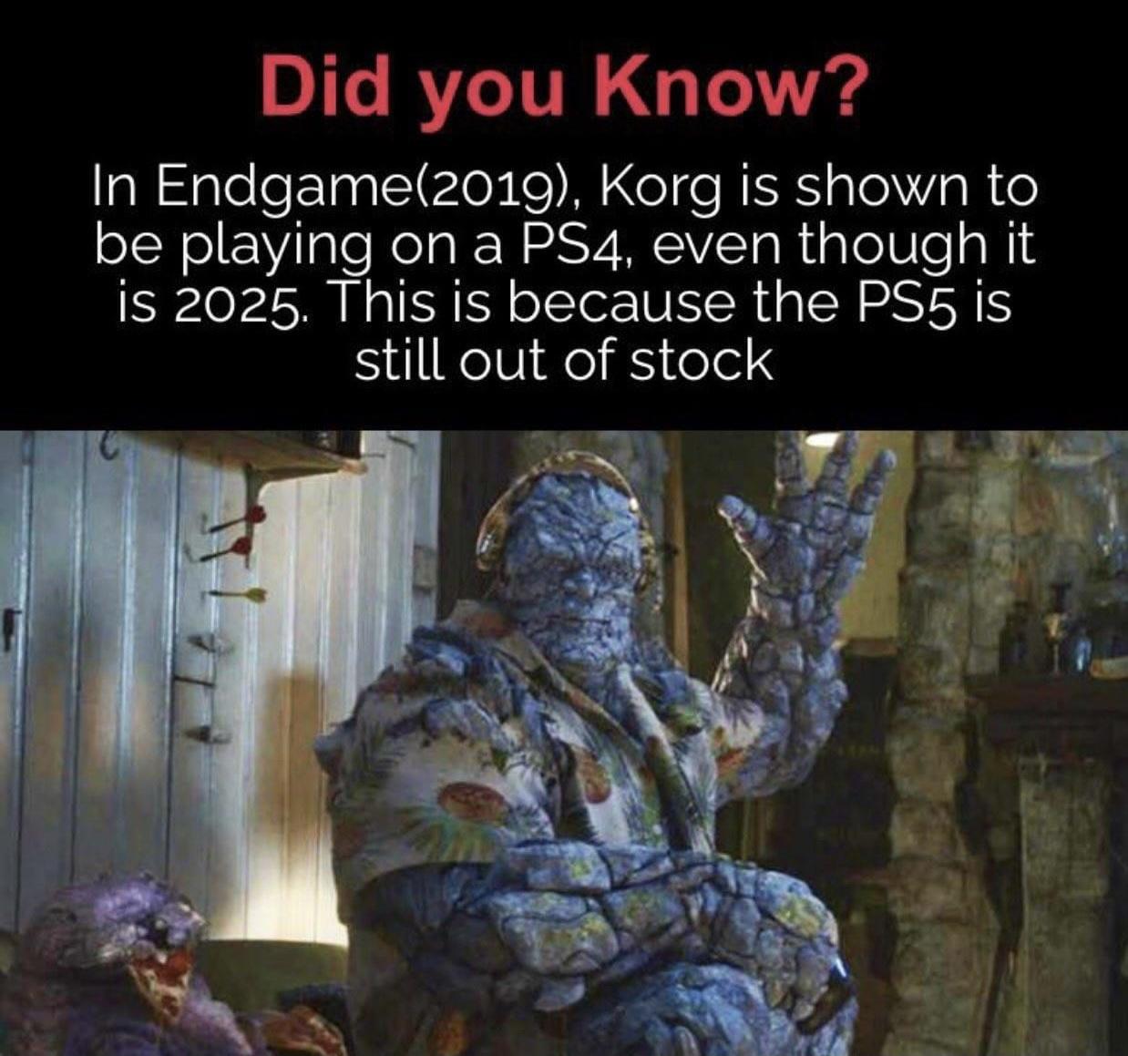 DITe RVZoTVE Qo i In Endgame2019 Korg is shown to olNelEVilsloRela KY VMV ToRi gloWle gl IS 2025 This is because the PS5 is still out of stock
