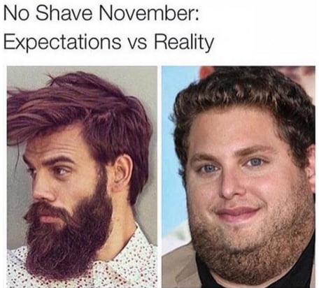 No Shave November Expectations vs Reality