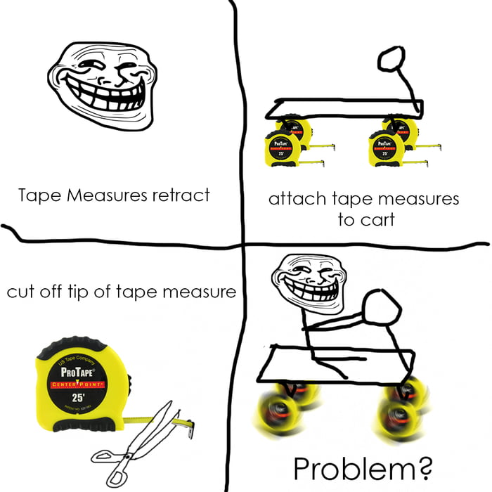 Tape Measures refract attach tape measures cut off tip of tape measure Problem