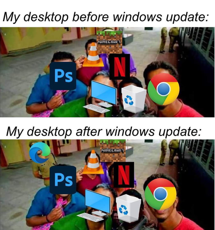 My desktop before windows update d