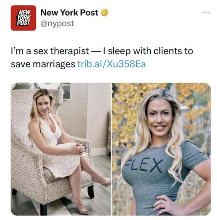 New York Post nypost Im a sex therapist sleep with clients to save marriages tribalXu358Ea