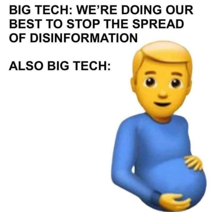 BIG TECH WERE DOING OUR BEST TO STOP THE SPREAD OF DISINFORMATION ALSO BIG TECH
