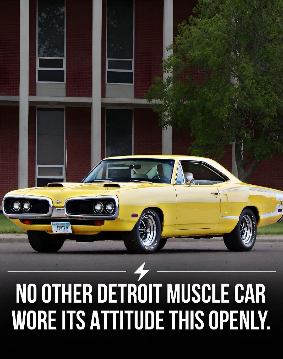 NO OTHER DETROIT MUSCLE CAR WORE ITS ATTITUDE THIS OPENLY.