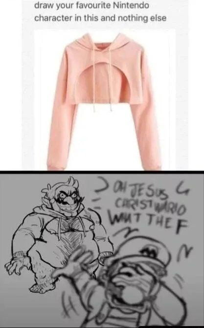 draw your favourite Nintendo character in this and nothing else