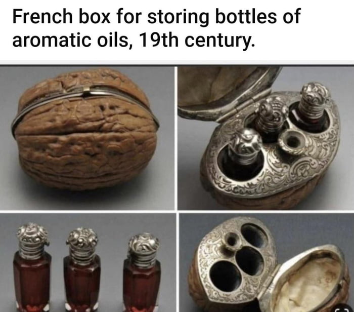 French box for storing bottles of aromatic oils 19th century