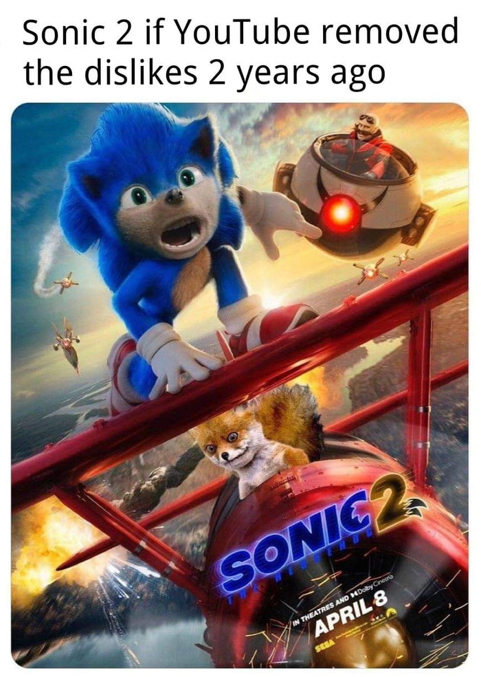 Sonic 2 if YouTube removed the dlsllkes 2 years ago