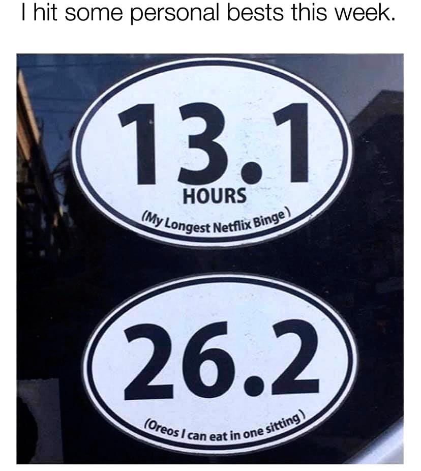hit some personal bests this week