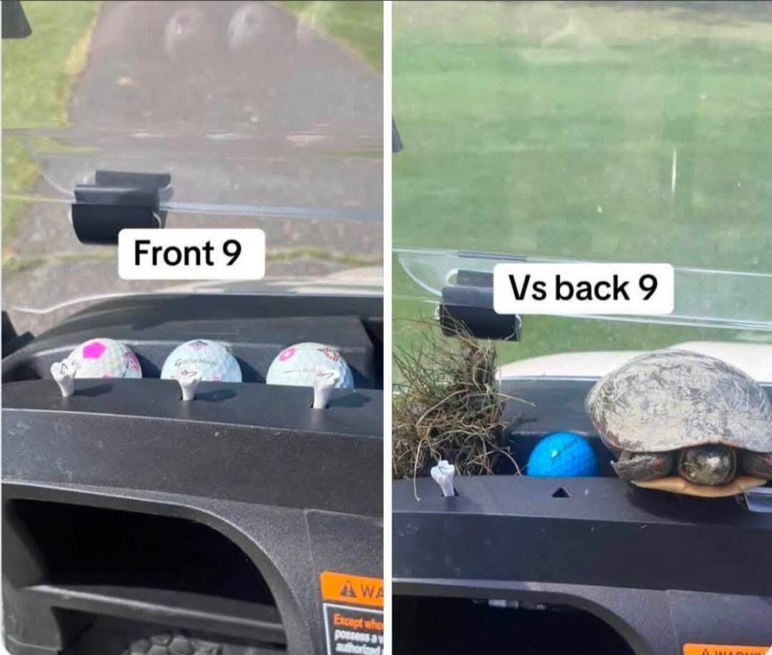 Front 9. Vs back 9.