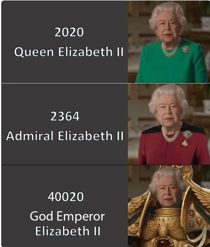 pA0pA0 OUTTa W S P2 o Yid a 2364 40020 God Emperor Elizabeth II