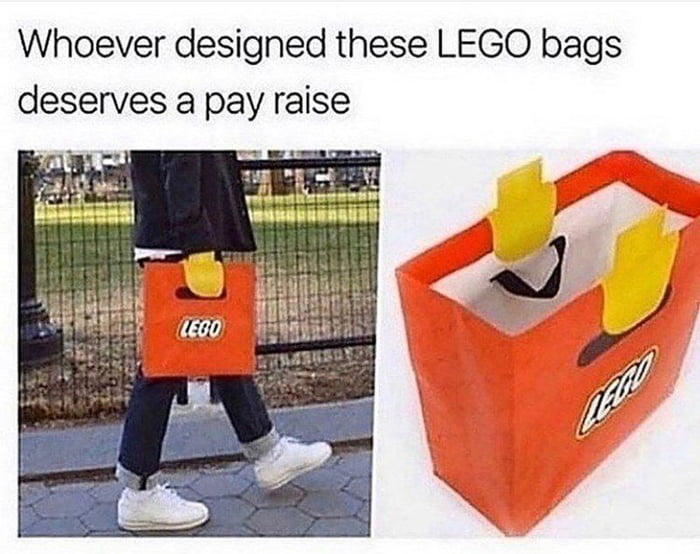 Whoever designed these LEGO bags deserves a pay raise