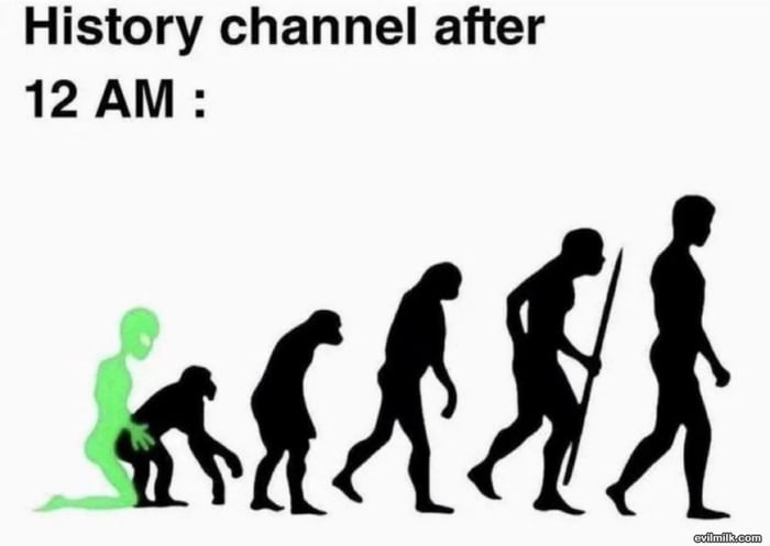 History channel after 12 AM :