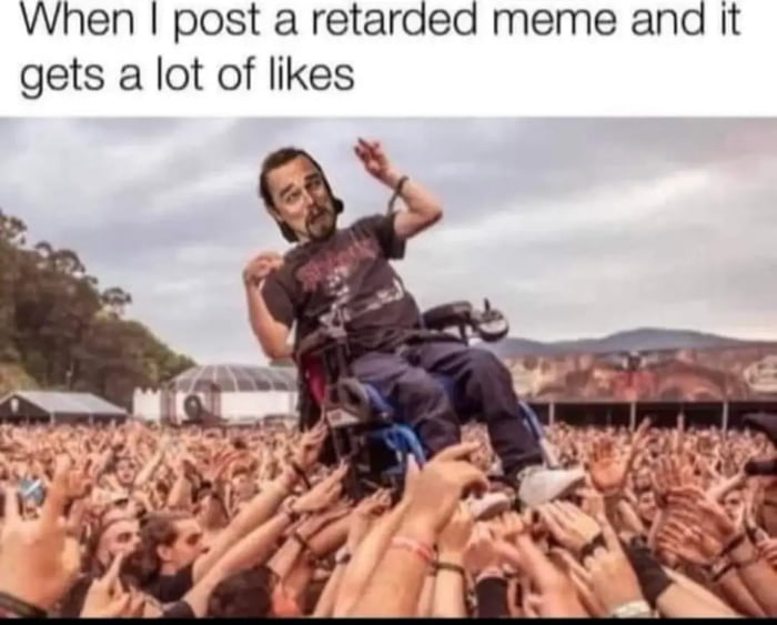 When post a retarded meme and it gets a lot of likes