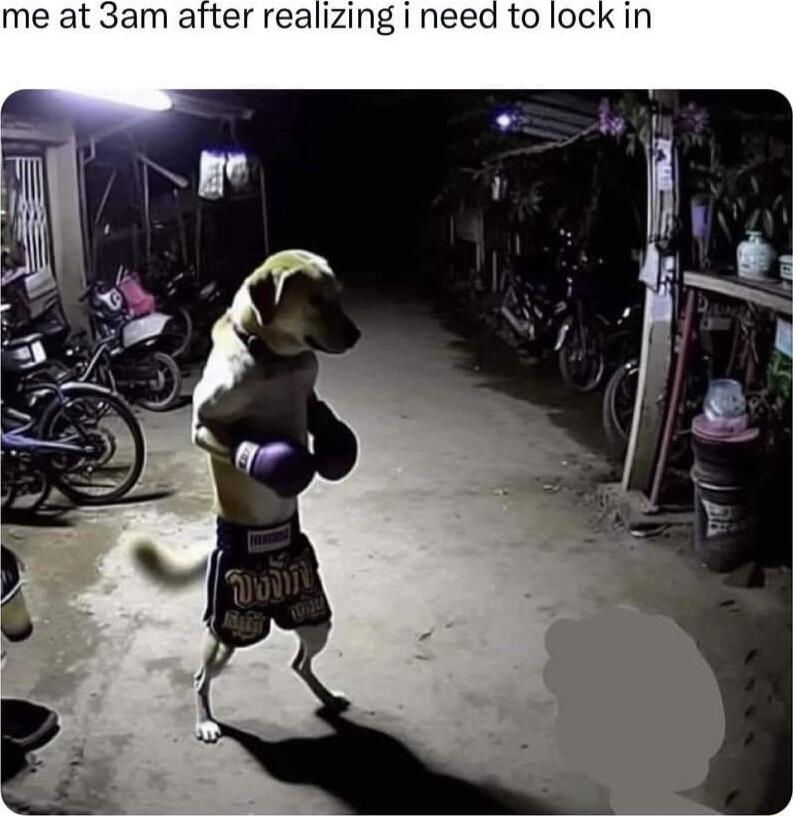 me at 3am after realizing i need to lock in