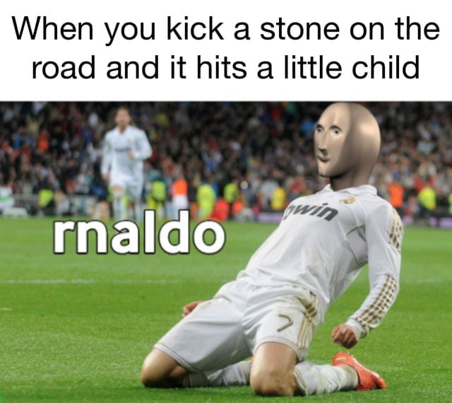 When you kick a stone on the road and it hits a little child