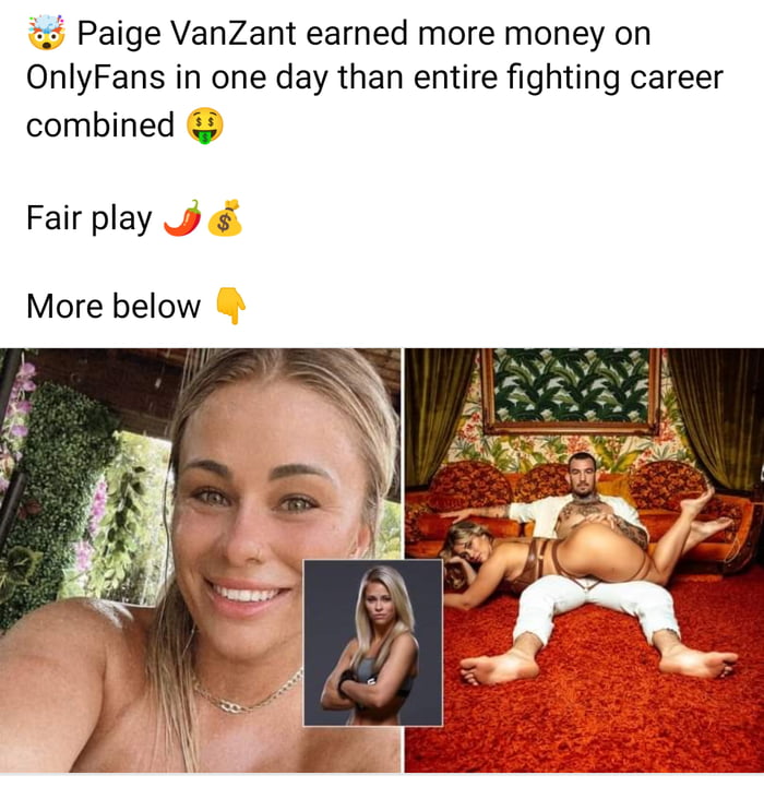 Paige VanZant earned more money on OnlyFans in one day than entire fighting career combined Fair play More below