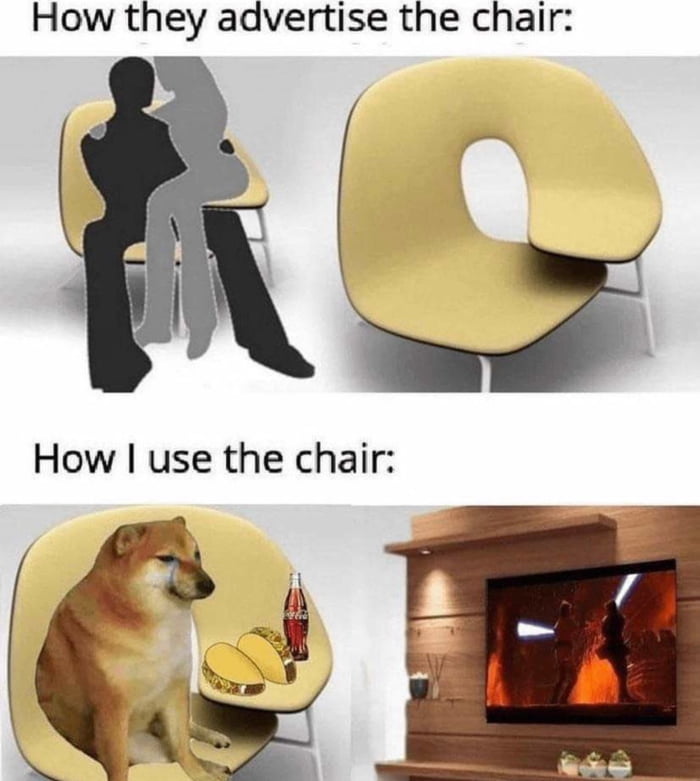How they advertise the chair How use the chair