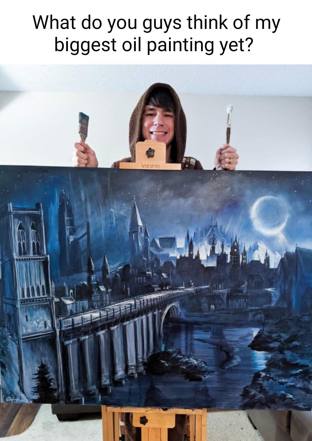 What do you guys think of my biggest oil painting yet