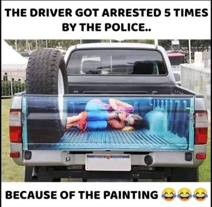 THE DRIVER GOT ARRESTED 5 TIMES BY THE POLICE BECAUSE OF THE PAINTING 0