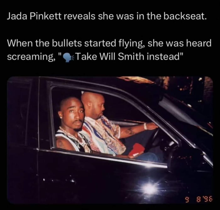 Jada Pinkett reveals she was in the backseat When the bullets started flying she was heard ECCEINTEAL B ETEAVISG TGS CEL Y