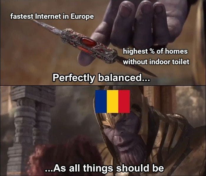 fastest Internet in Europe G highest of homes without indoor toilet Perfectly balanced 2 Y R QA 2 As all things should be