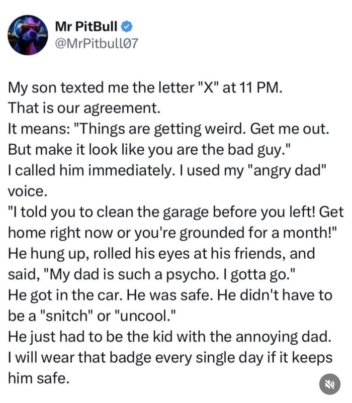 My son texted me the letter 