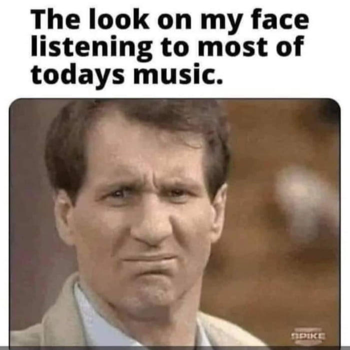 The look on my face listening to most of todays music