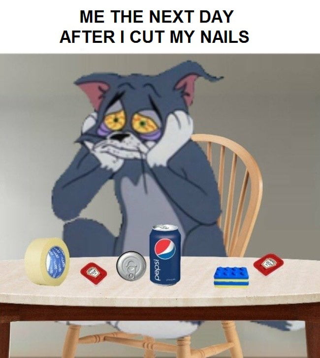 ME THE NEXT DAY AFTER CUT MY NAILS