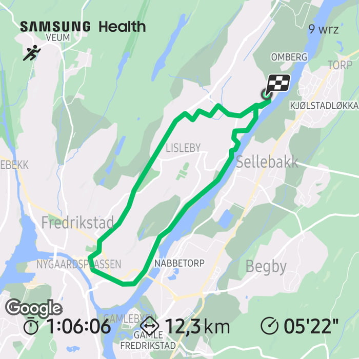 SAMSUNG Health 9wrz V4 OMBERG KJBLSTADLOKKA 10606 123km 0522 FREDRIKSTAD